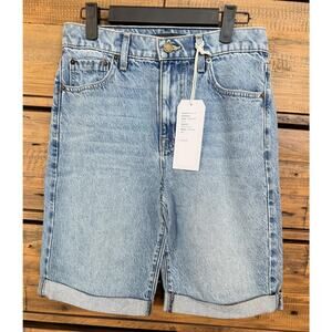 Modern American Shorts Women's 26 Smokey Blue Highland Denim Raw Hem